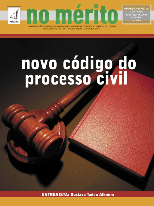 Novembro de 2016 - Ano XXI - nº 54 - Novo código do processo civil